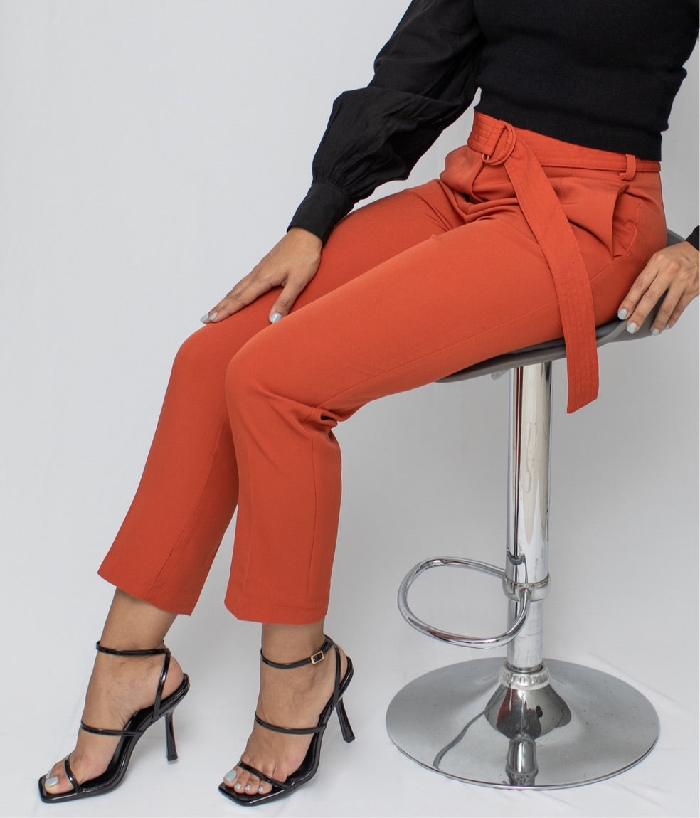 Belt High waist Pants